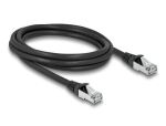 DELOCK RJ45 NWK Cat.6A S/FTP PUR Outdoor 2 m schwarz