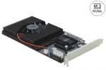 DELOCK PCI Express x8/x16 Karte zu 4 x intern NVMem.2 Keym