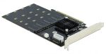 DELOCK PCI Express x8/x16 Karte zu 4 x intern NVMem.2 Keym