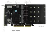 DELOCK PCI Express x8/x16 Karte zu 4 x intern NVMem.2 Keym