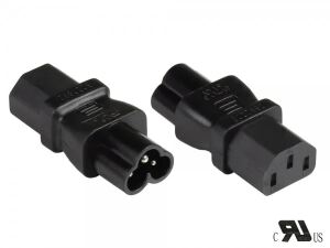 Alcasa PA-0630S Netzstecker-Adapter C6 C13 Schwarz