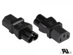 Alcasa PA-0630S Netzstecker-Adapter C6 C13 Schwarz
