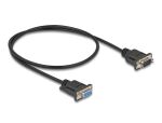 DeLOCK Seriell Kabel RS-232 D-Sub9 Stecker zu Buchse mit schmalem Steckergehäuse 0,5 m