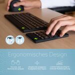 R-Go Tools Tastatur R-Go Numpad Break, ergonomischer Ziffernblock mit Pausensoftware, bluetooth, schwarz