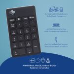 R-Go Tools Tastatur R-Go Numpad Break, ergonomischer Ziffernblock mit Pausensoftware, bluetooth, schwarz