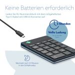 R-Go Tools Tastatur R-Go Numpad Break, ergonomischer Ziffernblock mit Pausensoftware, bluetooth, schwarz