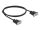 DeLOCK Seriell Kabel RS-232 D-Sub9 Buchse zu Buchse Nullmodem mit schmalem Steckergehäuse 1 m