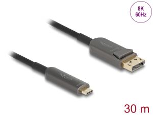 DELOCK Aktives Optisches Kabel USB-C -> DisplayPort 30.00m