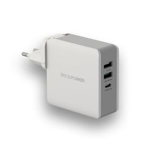 RealPower DeskCharge-65 Travel Universal Grau AC Drinnen