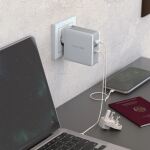 RealPower DeskCharge-65 Travel Universal Grau AC Drinnen