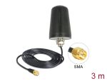 DELOCK LoRa Antenne SMA 0dBi starr outdoor 3.00m