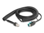 DELOCK Spiralkabel RJ50 Stecker zu PoweredUSB Stecker 12 V 3