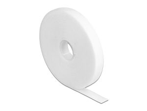 DELOCK Klettband auf Rolle L 5 m x B 13 mm weiß