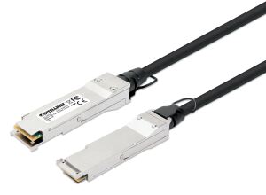Intellinet 508506 InfiniBand/Glasfaserkabel 1 m QSFP+ Schwarz, Silber