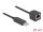 DeLOCK Serielles Anschlusskabel mit FTDI Chipsatz, USB 2.0 Typ-A Stecker zu RS-232 RJ45 Buchse 25 cm schwarz