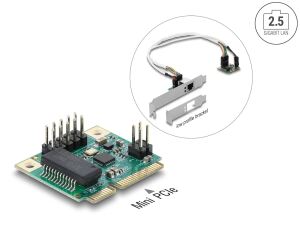DELOCK Mini PCIe I/O PCIe 1 x RJ45 Gigabit LAN Low Profile