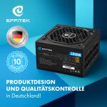 EFFITEK Netzteil 1000W Gold ATX 3.1, PCI 5.1 Modularer Kabel