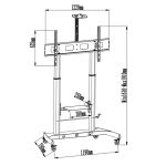 Techly ICA-TR45 TV-Ständer & Entertainment-Center 2 Regale