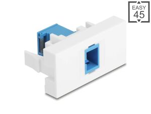 DELOCK Easy 45 Modul SC Simplex Buchse blau/weiß Lasersk.