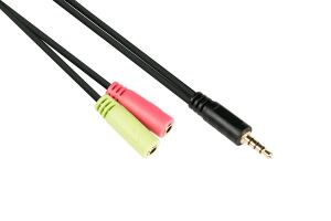 Alcasa AD-HS03 Audio-Kabel 0,2 m 3.5mm 2 x 3.5mm Schwarz