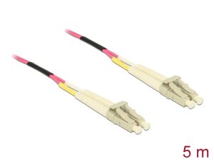 DELOCK LWL Patchkabel LC -> LC 5.00m Multimode Duplex OM4