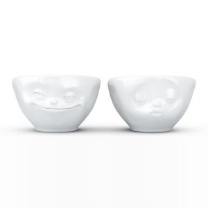 FIFTYEIGHT Schälchen-Set 100ml Grinsend Küssend weiß