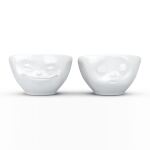 FIFTYEIGHT Schälchen-Set 100ml Grinsend Küssend weiß