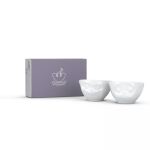 FIFTYEIGHT Schälchen-Set 100ml Grinsend Küssend weiß