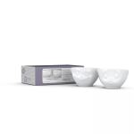 FIFTYEIGHT Schälchen-Set 100ml Grinsend Küssend weiß