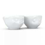 FIFTYEIGHT Schälchen-Set 100ml Grinsend Küssend weiß