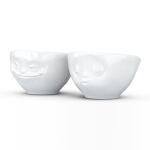 FIFTYEIGHT Schälchen-Set 100ml Grinsend Küssend weiß