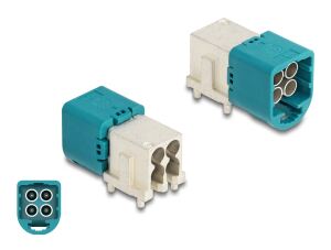 DELOCK Mini FAKRA Z Stecker quad nach unten gewinkelt A-Typ