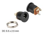 Steckverbinder Delock DC 2,5x5,5mm Buchse -> 3x...