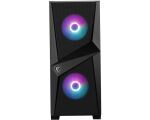 MSI MAG FORGE 100R Computer-Gehäuse Midi Tower Schwarz, Transparent