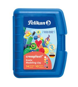 Pelikan Kinderknete creaplast 10 Farben im blauen Etui, 240g
