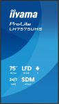 iiyama LH7575UHS-B2AG Signage-Display Digital Signage Flachbildschirm 190,5 cm (75") LCD WLAN 500 cd/m² 4K Ultra HD Schwarz Eingebauter Prozessor Android 11 24/7