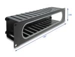 DELOCK 19" 2 HE Kabelmanagement Rangierpanel mit...