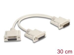 DELOCK Adapter Y-Kab Spi D-Sub 15 Pin St.zu 2d-sub 15pin bu.