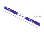DELOCK Geflechtschlauch dehnbar 2 m x 6 mm blau-rot-weiß