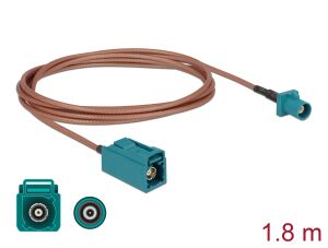 DELOCK Antennenkabel FAKRA Z-St > Z-Bu RG-316 1.8m