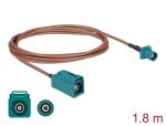 DELOCK Antennenkabel FAKRA Z-St > Z-Bu RG-316 1.8m