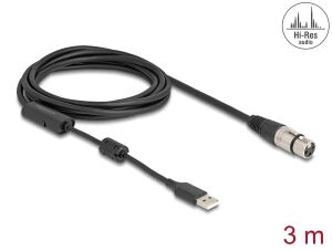 DELOCK High-Res Audio Konverterkabel USB Type-A analog 3 m
