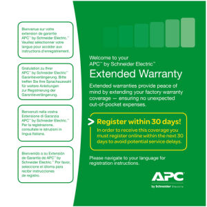 APC WBEXTWAR1YR-AC-02 Garantieverlängerung 1 Jahr(e)
