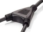 Equip Hochwertiges Strom-Y-Kabel, Schuko auf 2 x C13, 1.8m