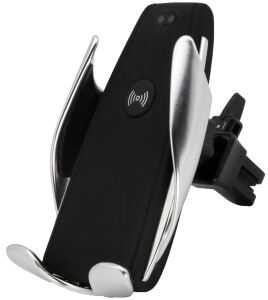 2GO 797161 Ladegerät für Mobilgeräte Smartphone Schwarz, Silber Kabelloses Aufladen Auto