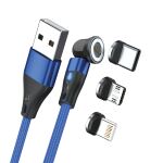 RealPower MagneticCharge3 USB Kabel 2 m USB A Blau