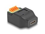 DeLOCK USB Type-C 2.0 Buchse zu Terminalblock Adapter mit Drucktaster