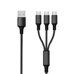 2GO 797156 USB Kabel 1,5 m USB B 3 x USB C Schwarz