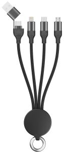 2GO 797363 USB Kabel USB A/USB C USB C/micro-USB B/Lightning Schwarz