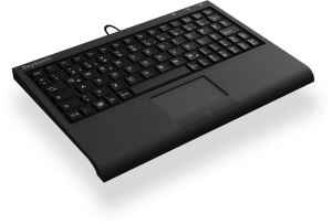 KeySonic ACK-3410 (DE) Super-Mini Tastatur, Smart-Touchpad, USB, schwarz
